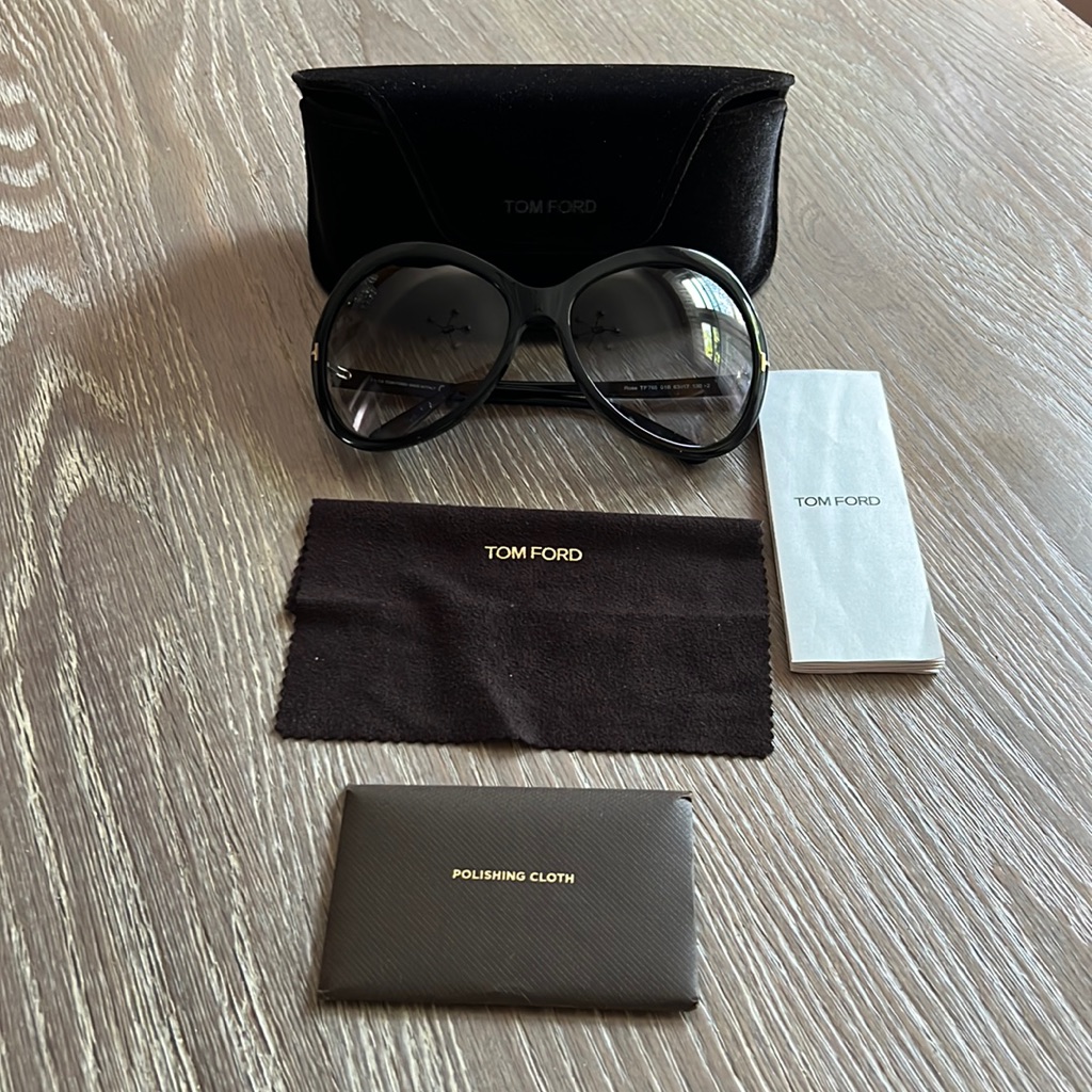 Tom Ford Black Oversize Sunglasses